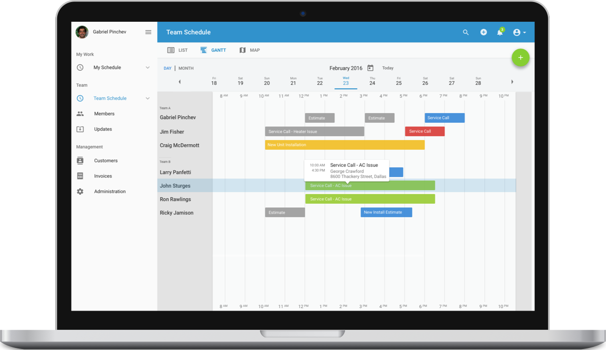 HVAC computer job scheduling software