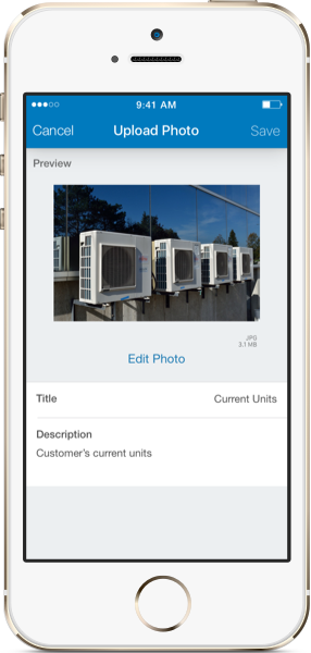 HVAC business job management software file and photo