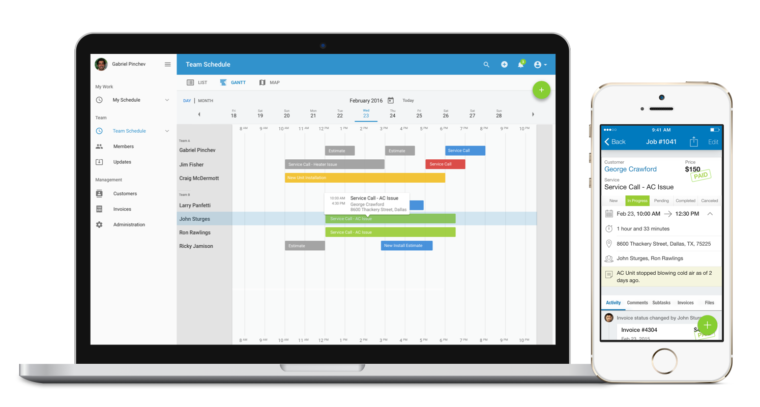 HVAC scheduling software